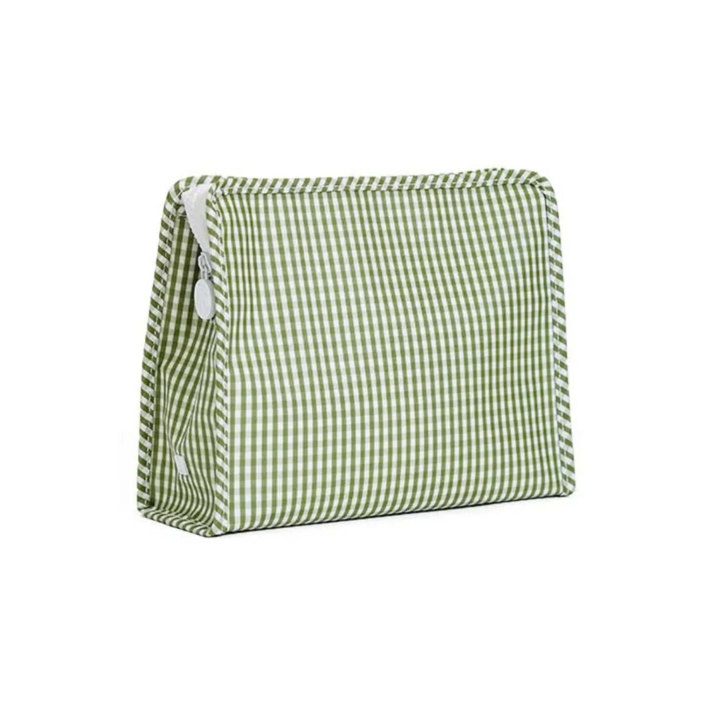 TRVL Roadie Medium Zip Pouch | Gingham Moss