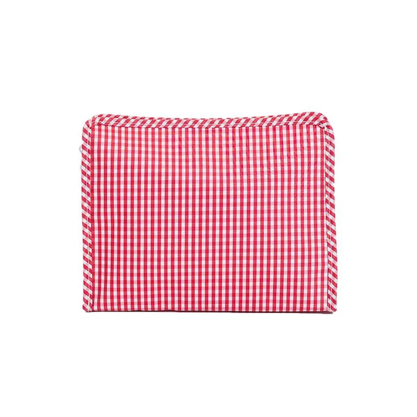 TRVL Roadie Medium Zip Pouch | Gingham Red