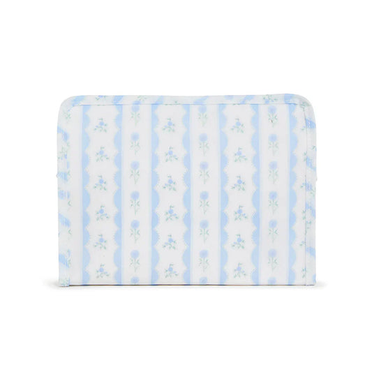 TRVL Roadie Medium Zip Pouch | Ribbon Floral Blue
