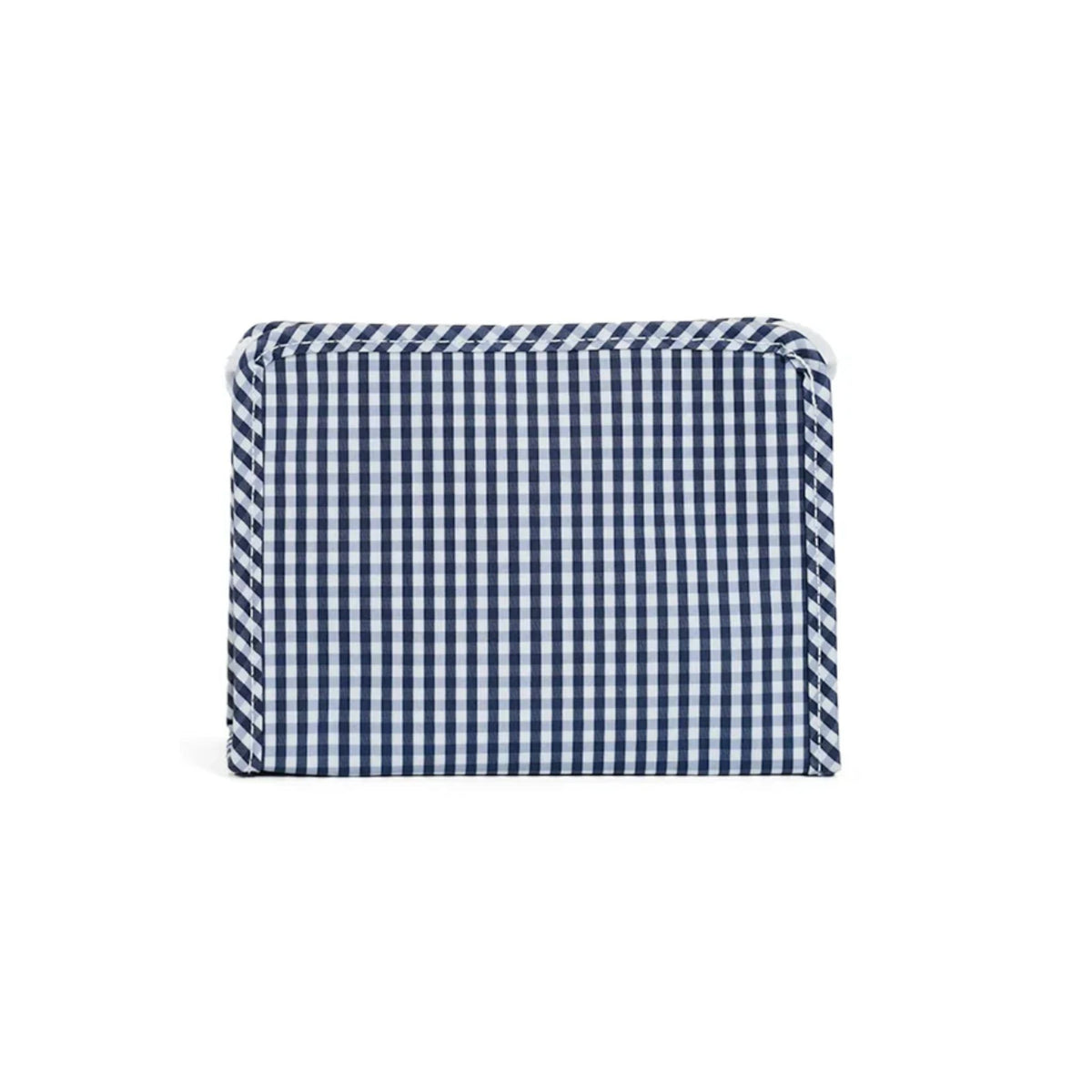 TRVL Roadie Small Zip Pouch | Gingham Navy