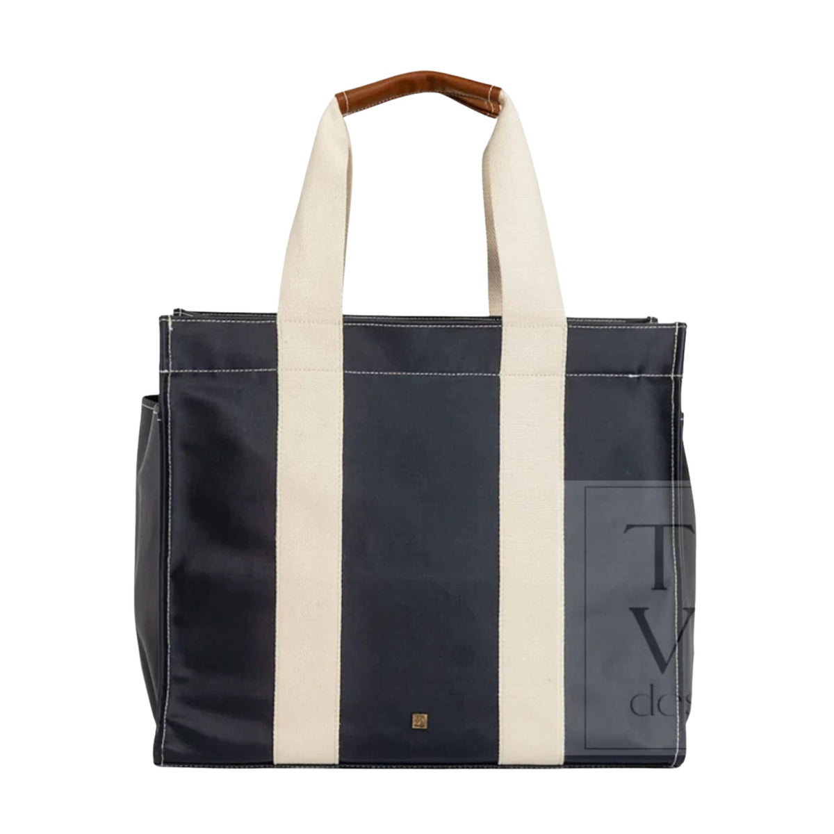 TRVL Tall Tote | Coated Canvas Navy