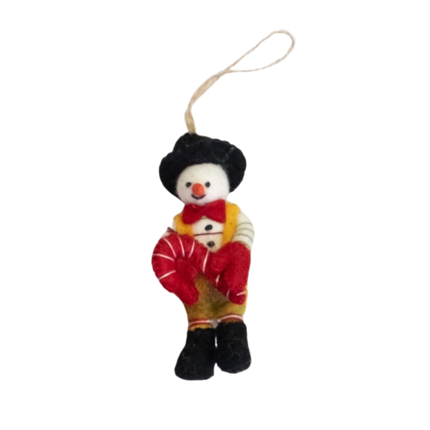 Winding Road Felt Snowman Ornaments