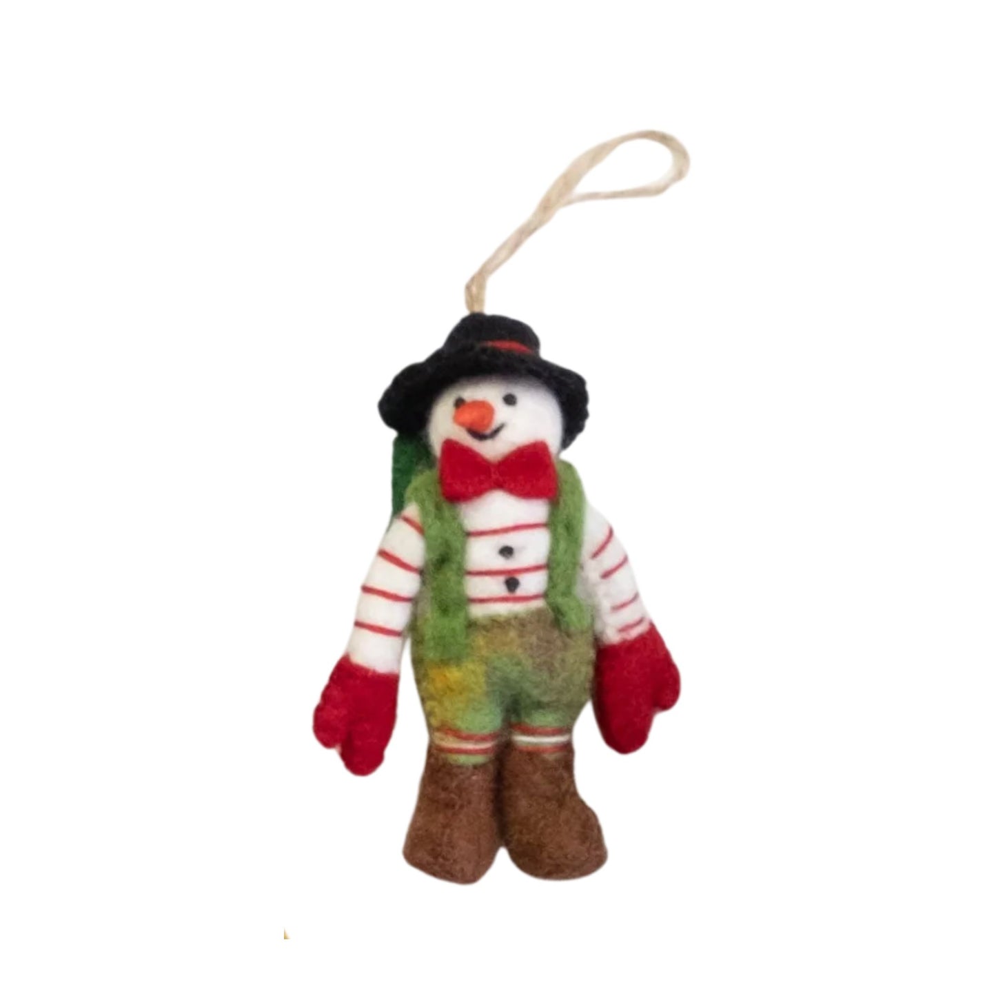 Winding Road Felt Snowman Ornaments