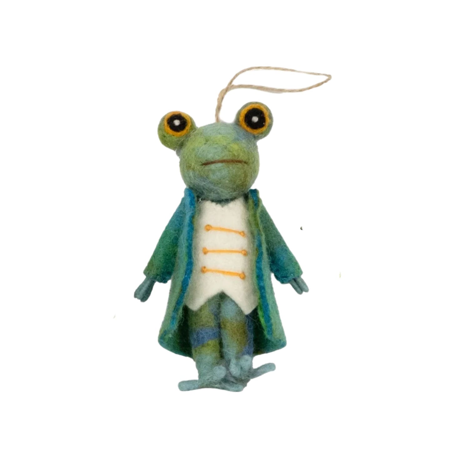 Winding Road Dapper Frog Felt Ornament