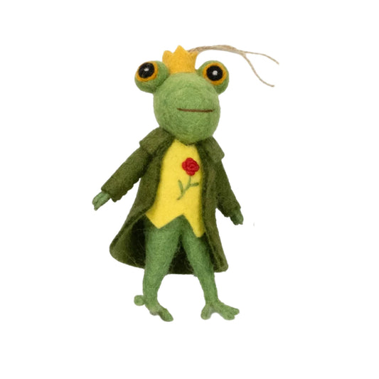 Winding Road Dapper Frog Felt Ornament