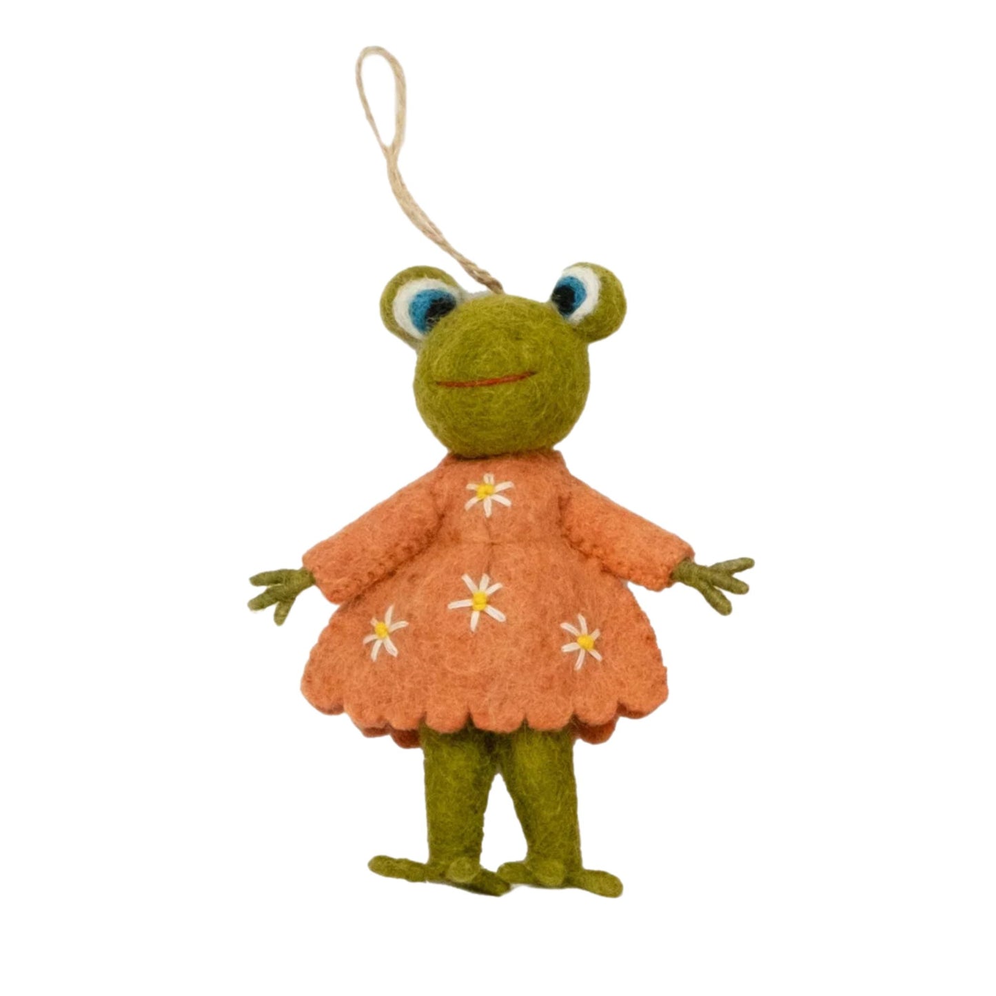 Winding Road Dapper Frog Felt Ornament