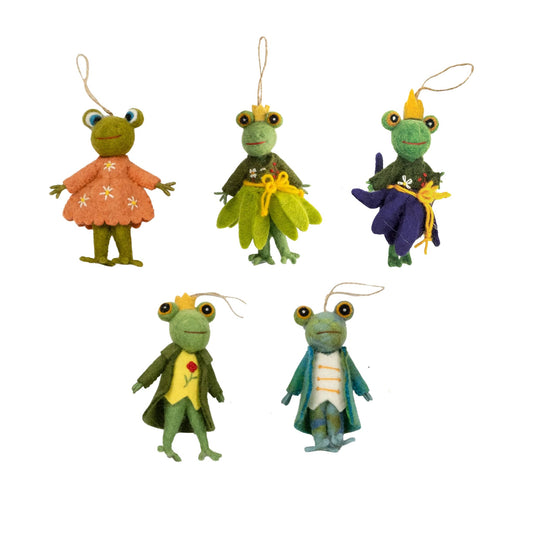 Winding Road Dapper Frog Felt Ornament