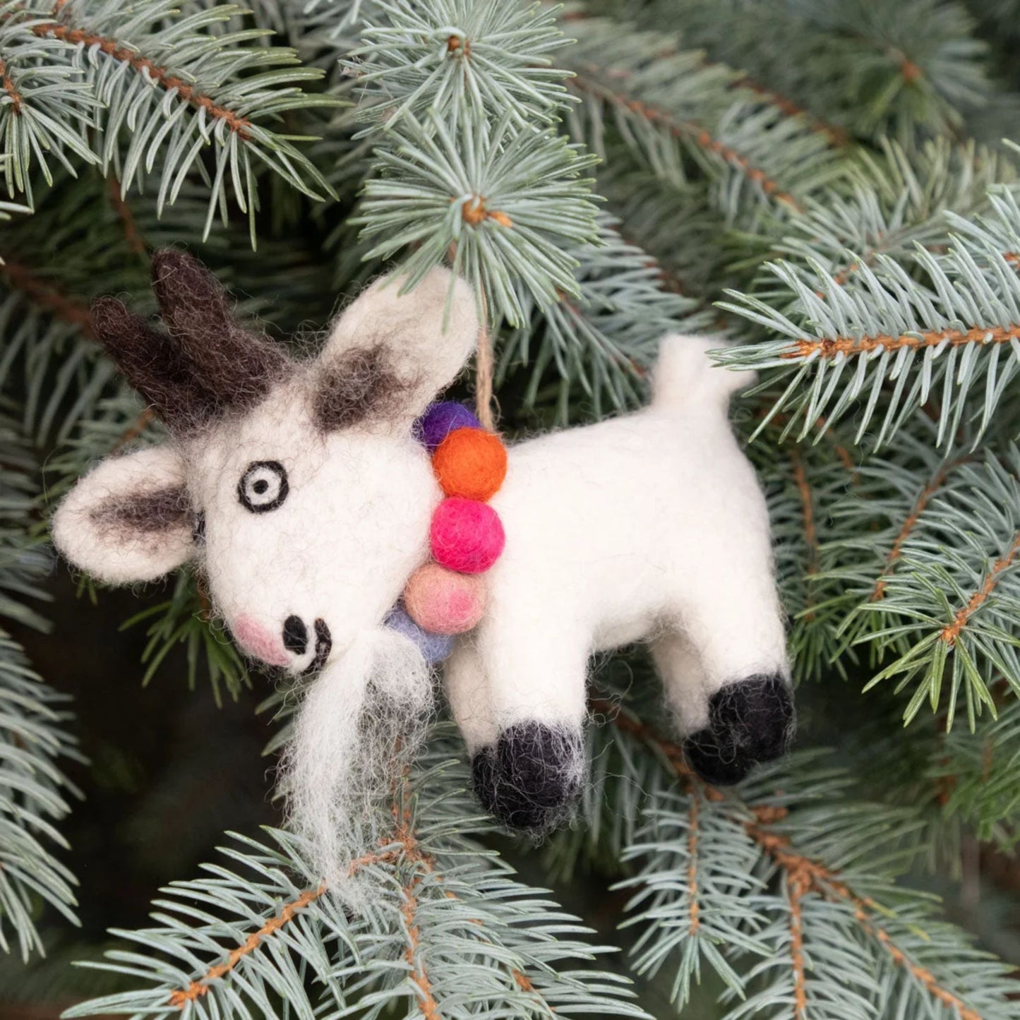 Winding Road Felt Goat Ornament