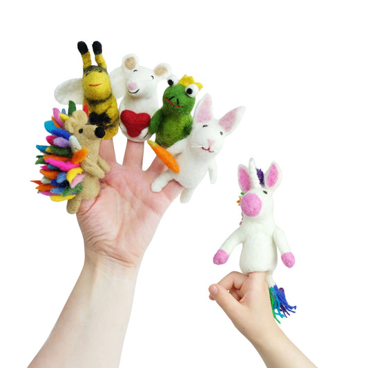 Winding Road Meadow Felt Finger Puppets