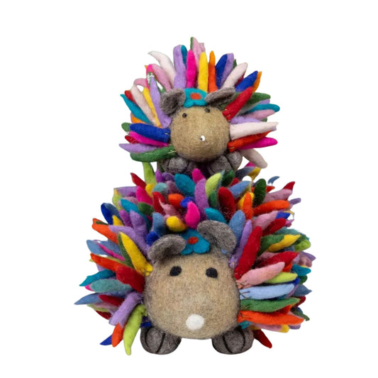 Winding Road Rainbow Hedgehog Felt Toy, Small