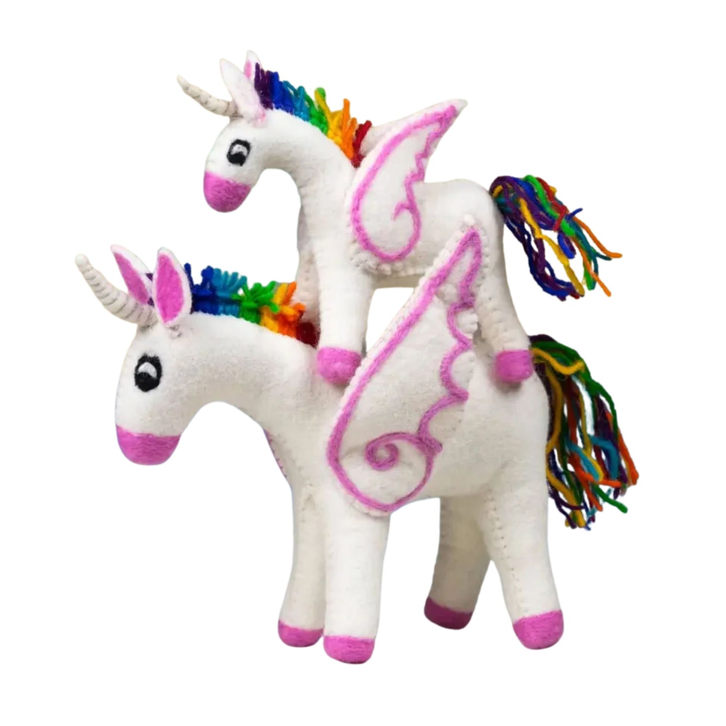 Winding Road Rainbow Unicorn Felt Toy, Large