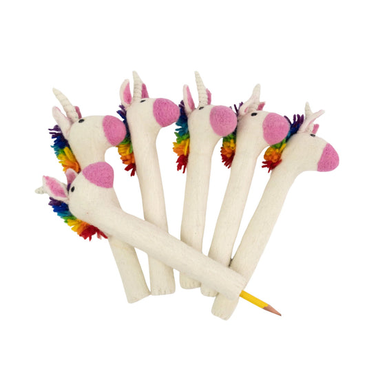Winding Road Rainbow Unicorn Pencil Topper