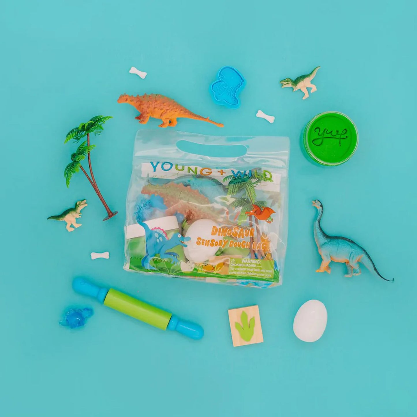 Young, Wild, & Friedman Sensory Dough Bag – Dinosaur