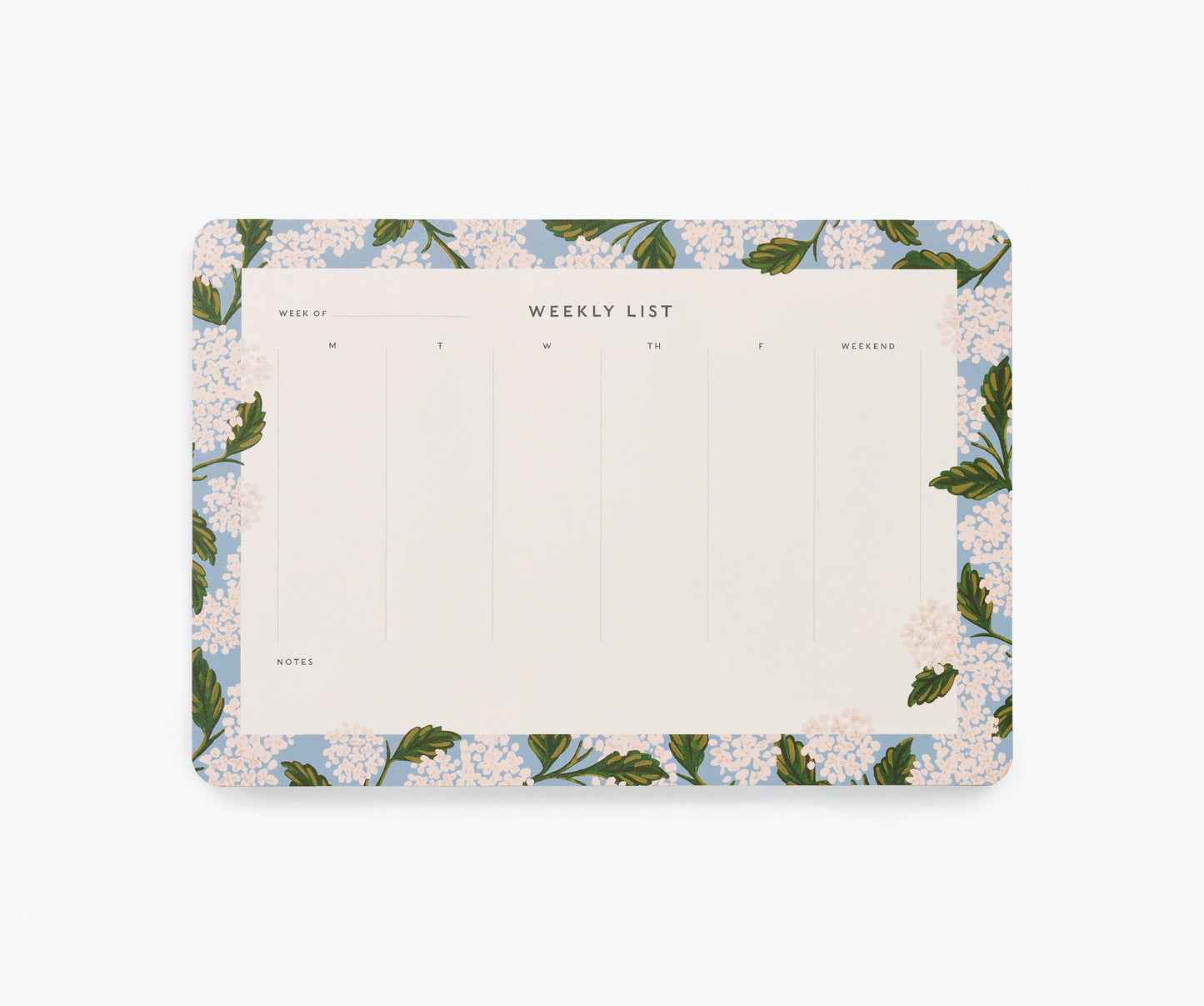 Hydrangea Weekly Desk Pad