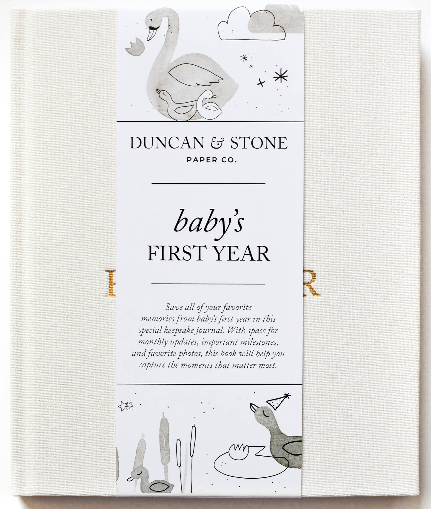 Duncan & Stone Paper Co. - Baby's First Year Baby Memory Book & Photo Album