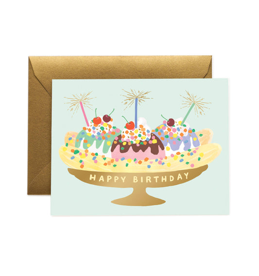 Banana Split Birthday Card