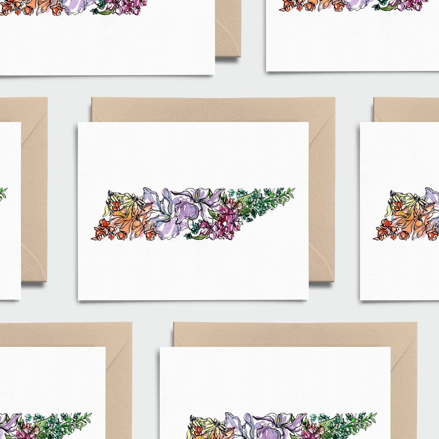 Amanda Klein Co. - Tennessee Notecards Stationery Set // Featuring MI Flowers
