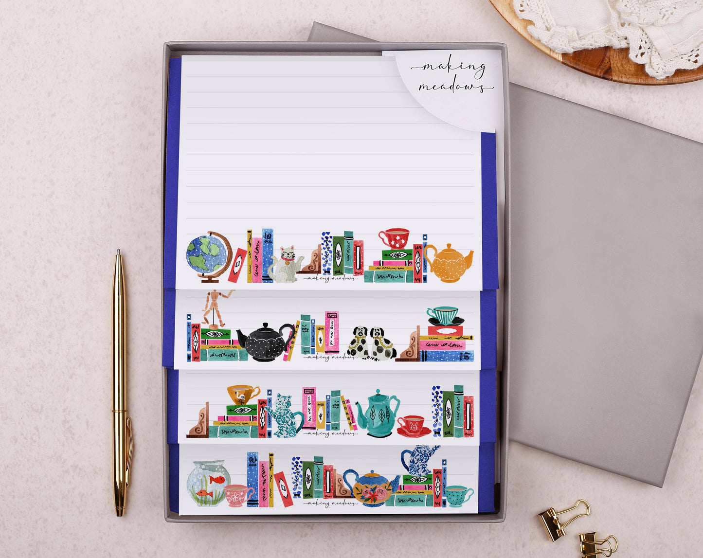 Letter Writing Paper | A5 Lined Books Writing Paper Gift Set