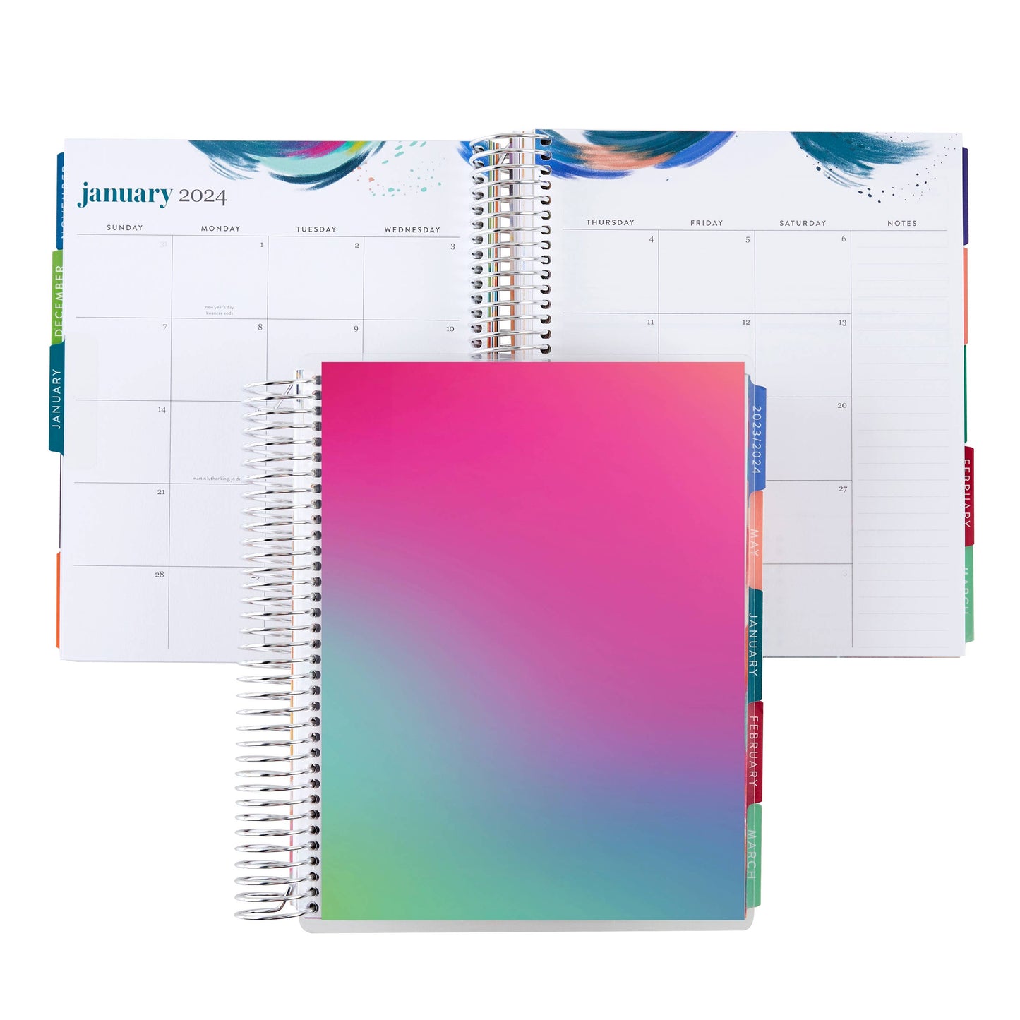 7x9 Colorblends Coiled Monthly Planner