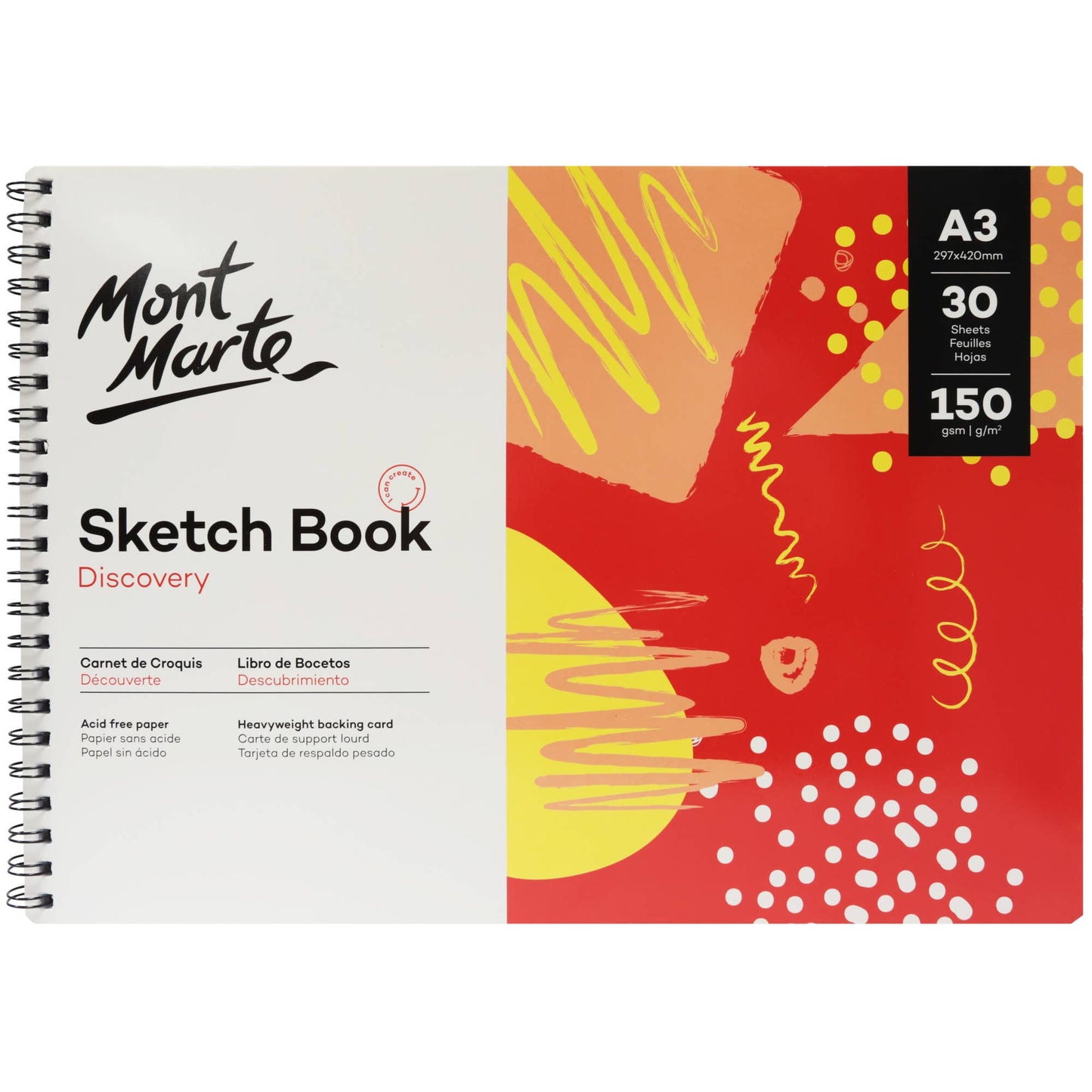 Sketch Book Discovery A3 (11.7 x 16.5in) 30 Sheets 150gsm
