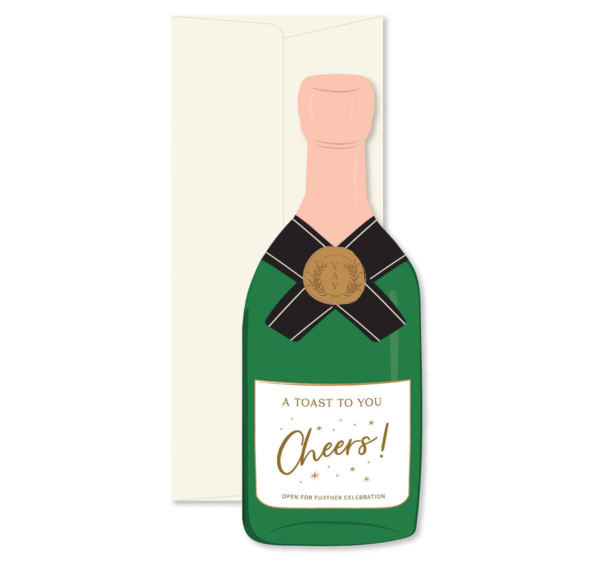 A Toast To You Champagne Congratulations Greeting Card