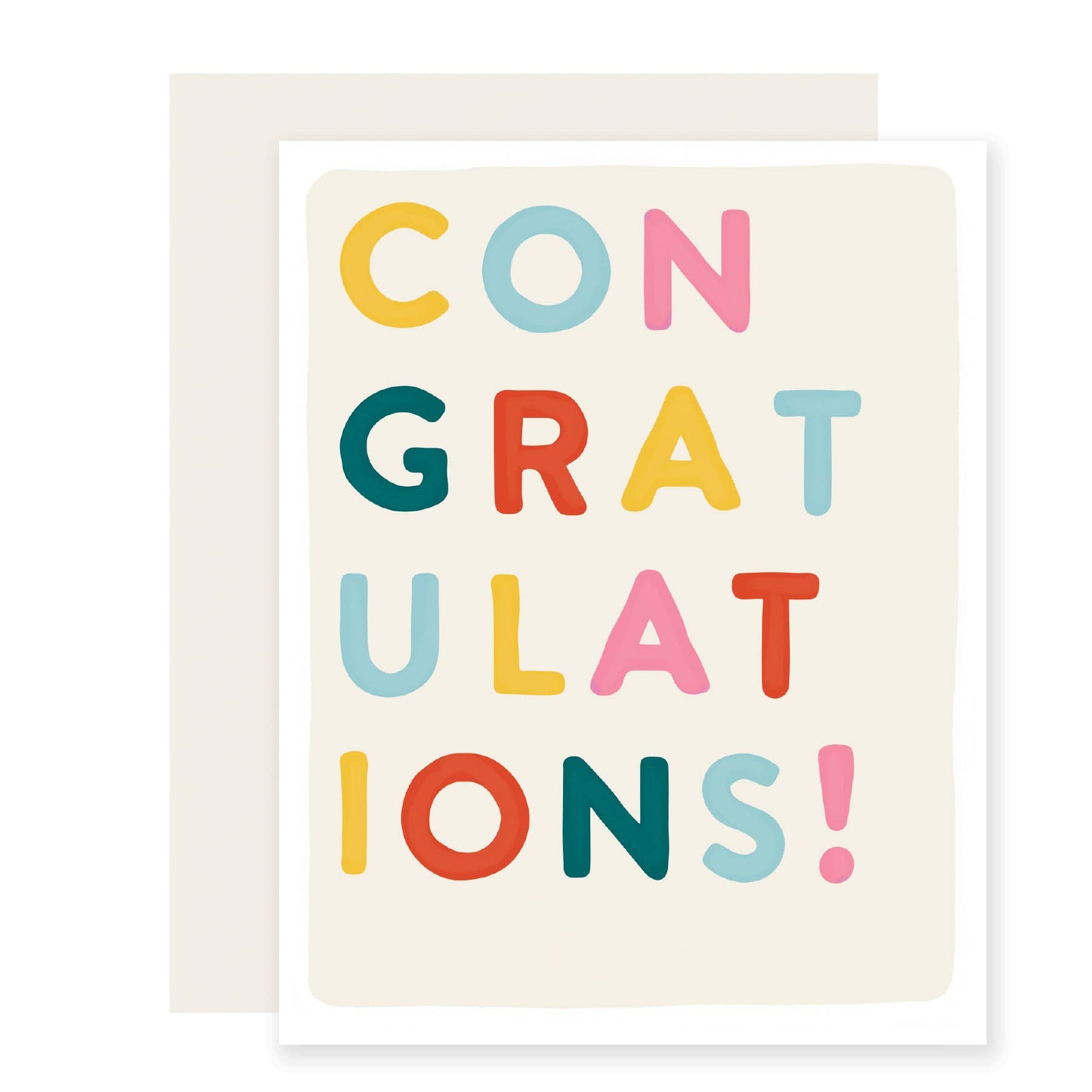 Block Letter Congrats Card | Congratulations Card