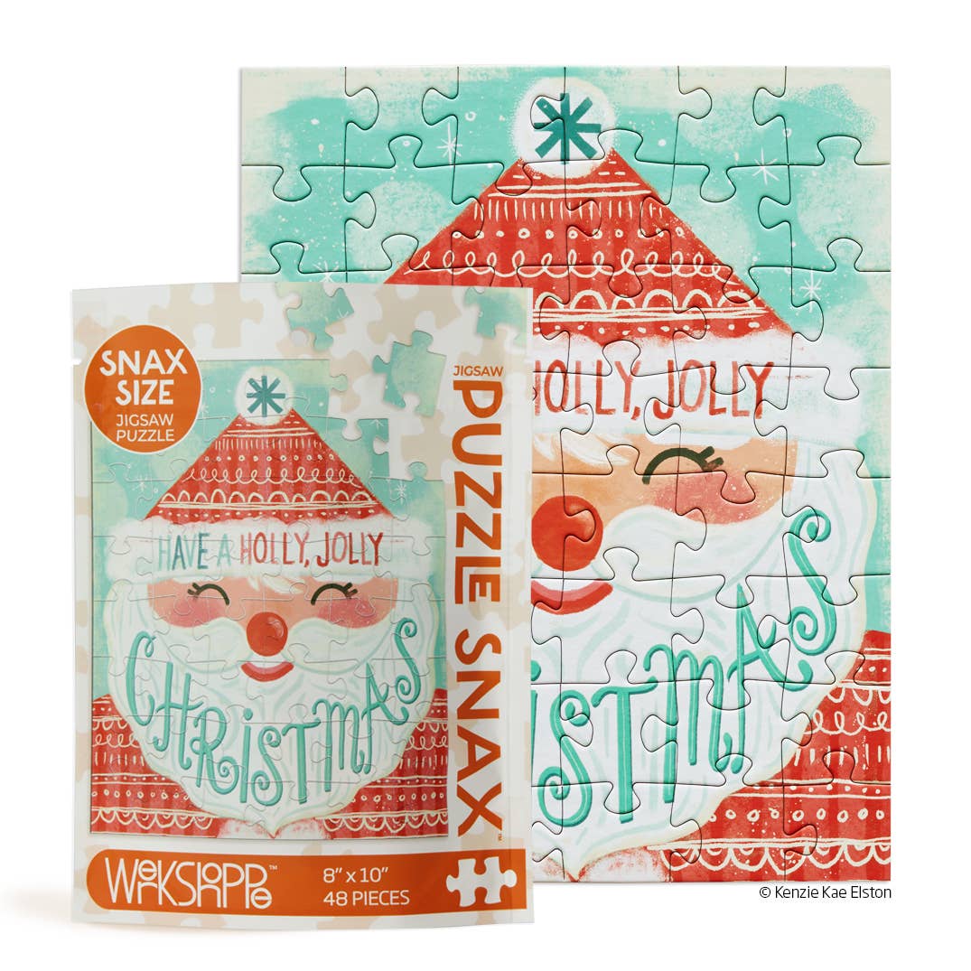 Holly Jolly Santa | Holiday Gift Stocking Stuffer | 48 Piece