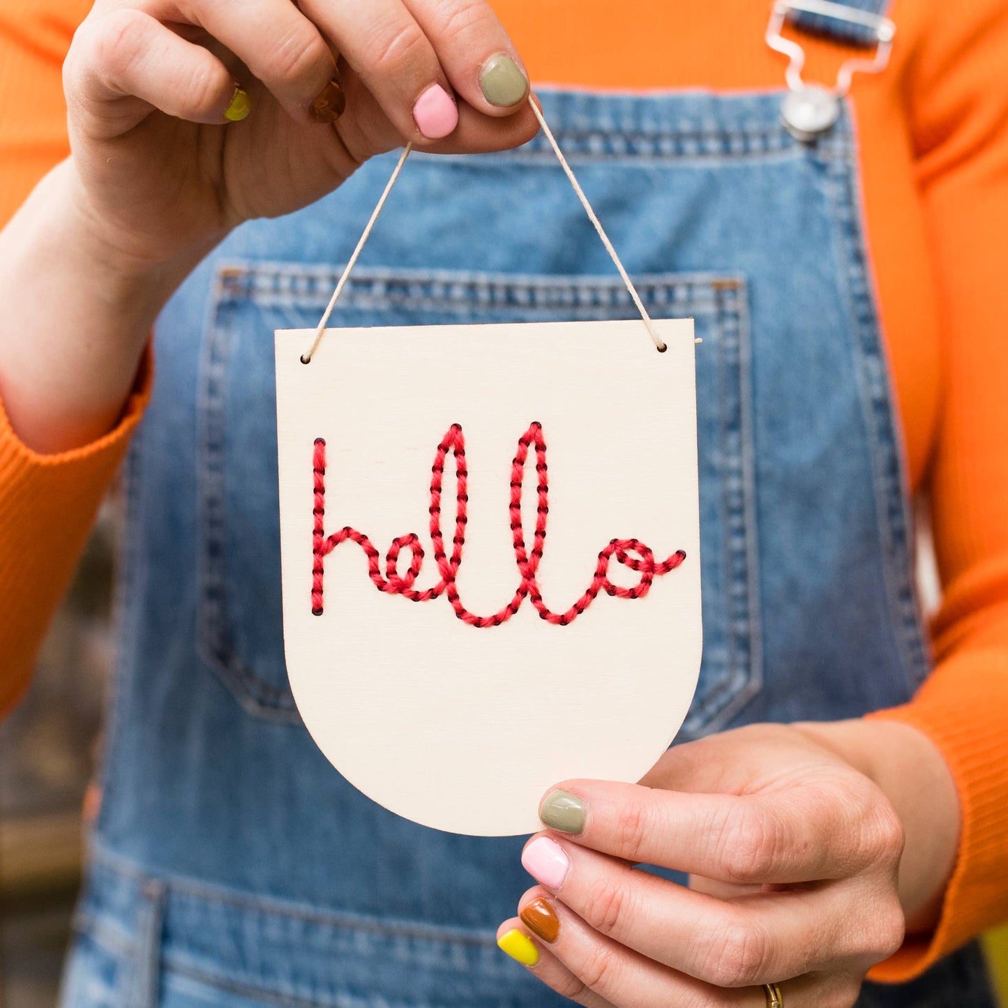 Cotton Clara - Hello Embroidery Banner Kit
