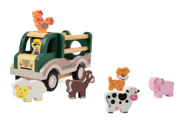 Farm Truck With 6 Animals, Pull-back